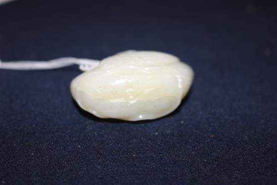 A Chinese jade figure of a duck